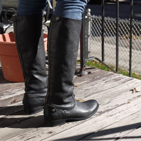 Frye Black Size 7 Melissa Back Zipper Boots - Picture 3 of 16